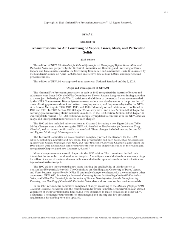 NFPA 91 PDF NFPA 91 PDF